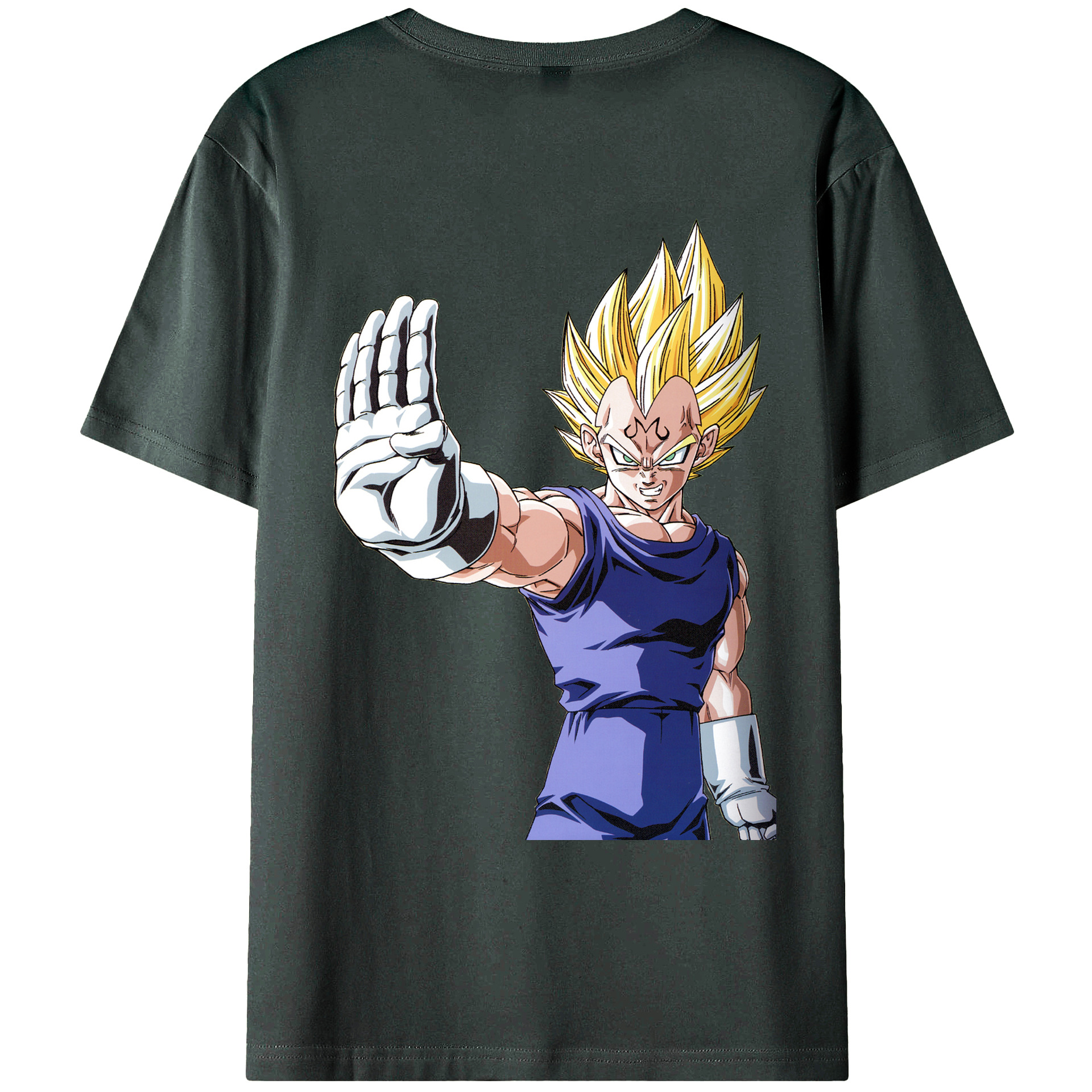 （画像用） ドラゴンボール ベジータ四世（Bejīta Yonsei）DRAGON BALL Vegeta IV 綿100％ メンズ半袖Tシャツ（バックプリント） 通気性